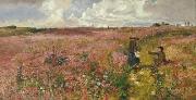 John Samuel Raven Study for landscape with flowering Sweden oil painting artist